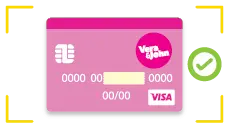 front side of credit card