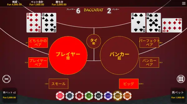 オンラインカジノの種類バカラ